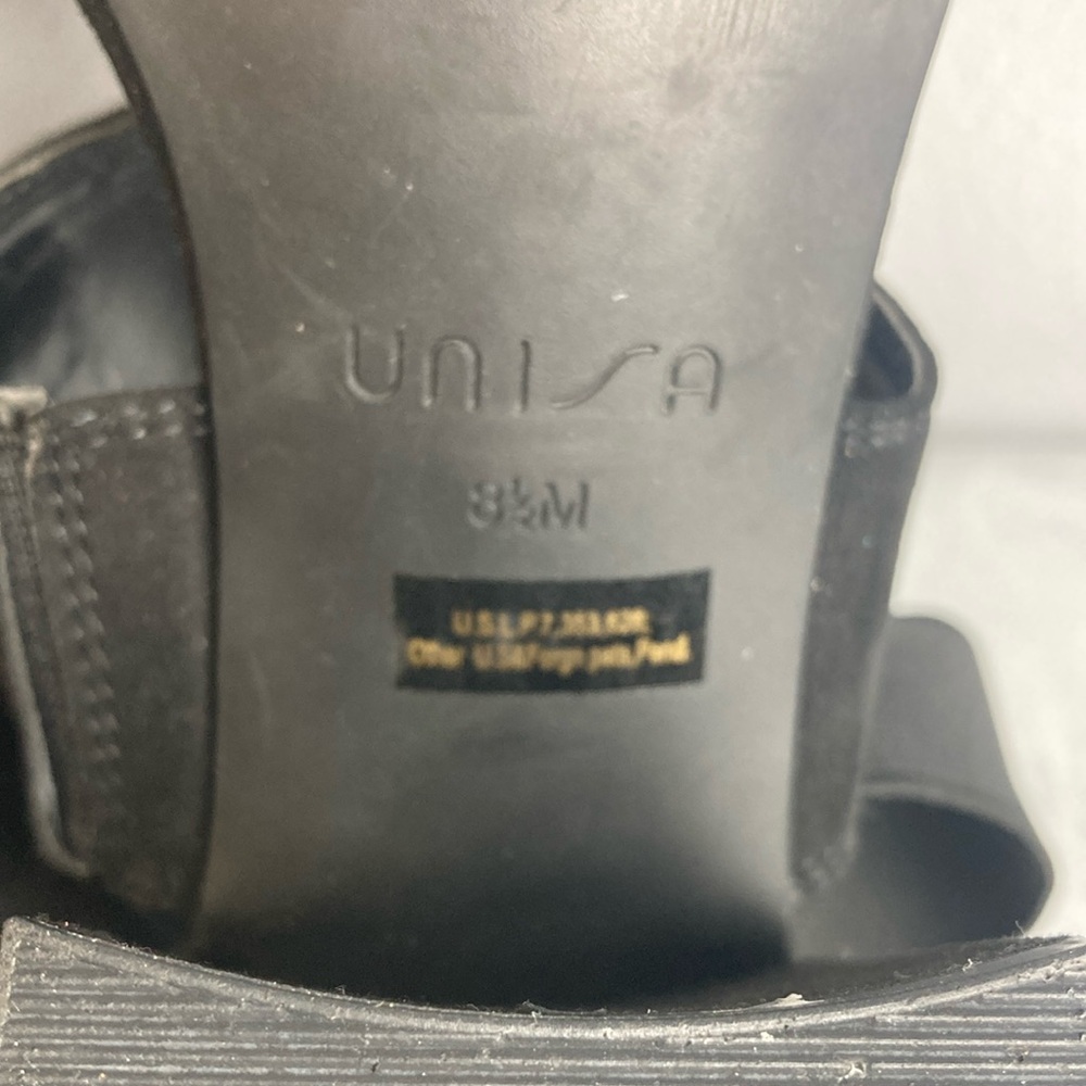 Unisa Black Heeled Sandals Sz 8.5M - Picture 12 of 15